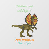 Dilophosaurus cartoon illustratie raamsticker (Vel)