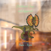 Dilophosaurus cartoon illustratie raamsticker (Vel 2)
