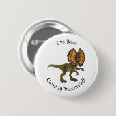 Dilophosaurus cartoon illustratie ronde button 5,7 cm (Voorkant /achterkant)