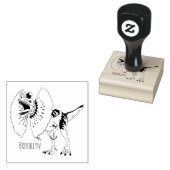 Dilophosaurus cartoon illustratie rubberstempel (Gestempeld)