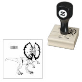 Dilophosaurus cartoon illustratie rubberstempel (Gestempeld)