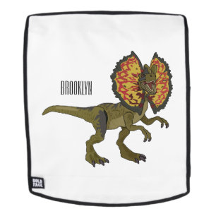 Dilophosaurus cartoon illustratie rugtassen