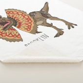 Dilophosaurus cartoon illustratie sherpa deken (3/4)