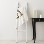 Dilophosaurus cartoon illustratie sherpa deken (In situ)