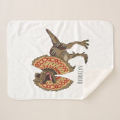 Dilophosaurus cartoon illustratie sherpa deken (Voorkant (horizontaal))