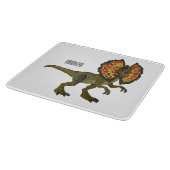 Dilophosaurus cartoon illustratie snijplank (Hoek)