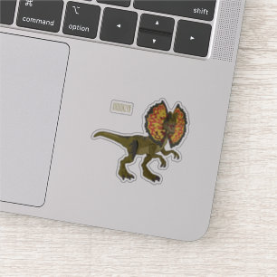 Dilophosaurus cartoon illustratie sticker