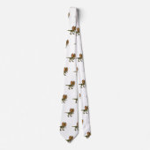 Dilophosaurus cartoon illustratie stropdas (Voorkant)