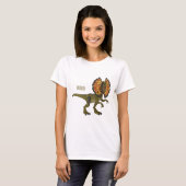 Dilophosaurus cartoon illustratie t-shirt (Voorkant volledig)