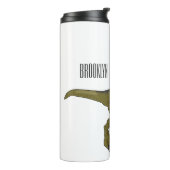 Dilophosaurus cartoon illustratie thermosbeker (Gedraaid links)