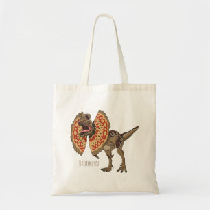 Dilophosaurus cartoon illustratie tote bag