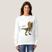 Dilophosaurus cartoon illustratie trui (Voorkant volledig)