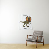 Dilophosaurus cartoon illustratie wandkleed (In situ)