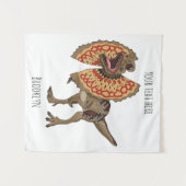 Dilophosaurus cartoon illustratie wandkleed (Voorkant (horizontaal))