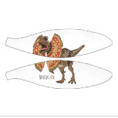 Dilophosaurus cartoon illustration basketbal (Panelen)