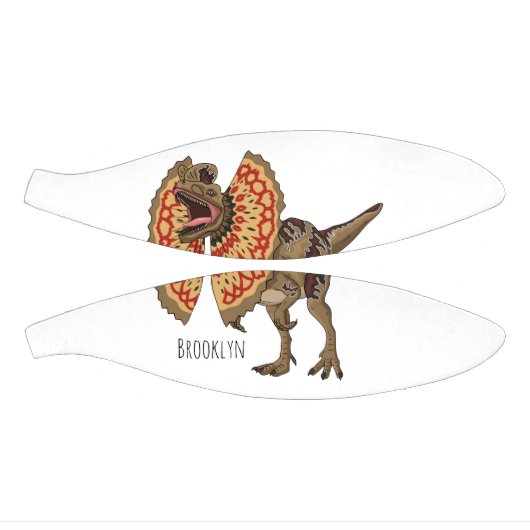 Dilophosaurus cartoon illustration basketbal (Panelen)