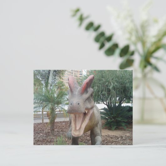Dilophosaurus Dinosaur Briefkaart (Staand voorkant)