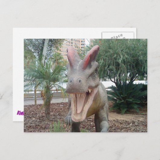 Dilophosaurus Dinosaur Briefkaart (Voorkant / Achterkant)