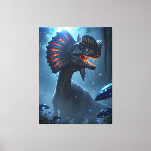 Dilophosaurus Dinosaur Canvas Afdruk (Voorkant)