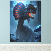 Dilophosaurus Dinosaur Canvas Afdruk (Insitu (Houten vloer))