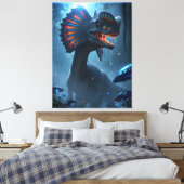 Dilophosaurus Dinosaur Canvas Afdruk (Insitu (Slaapkamer))