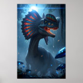 Dilophosaurus Dinosaur Poster (Voorkant)