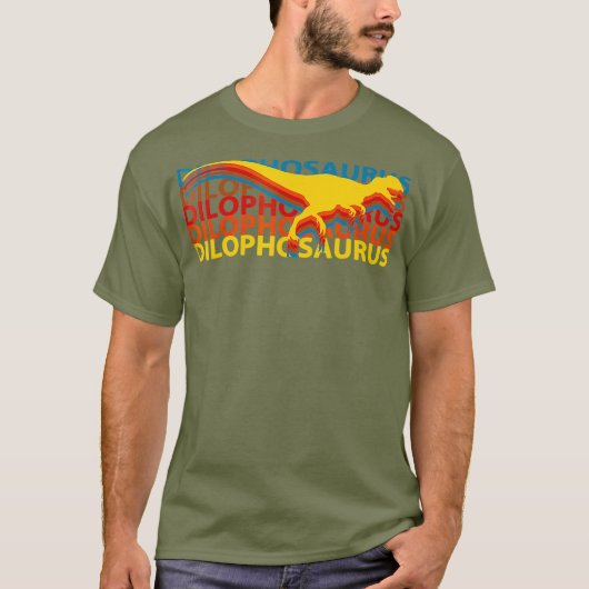 Dilophosaurus dinosaurus T Shirt  Herhaal (Voorkant)