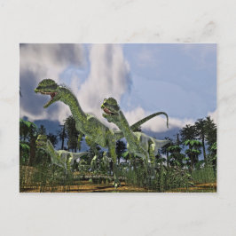 Dilophosaurus run briefkaart