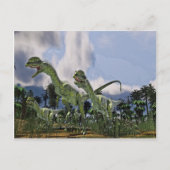 Dilophosaurus run briefkaart (Voorkant)