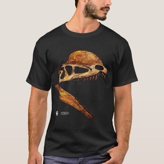 Dilophosaurus Skull-profiel T-shirt (Voorkant)