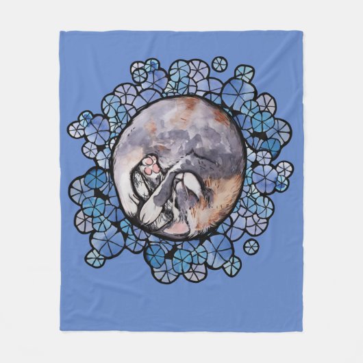 Dilute Calico Cat Cuddles Maine Coon Cats Fleece Deken (Voorkant)