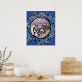 Dilute Calico Cat Cuddles Maine Coon Cats Poster (Keuken)