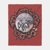 Dilute Calico Kitty Cat Red Poppy Flower Cats Fleece Deken (Voorkant)