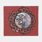 Dilute Calico Kitty Cat Red Poppy Flower Cats Fleece Deken (Voorkant (Horizontaal))