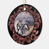 Dilute Calico Kitty Cat Red Poppy Flower Cats Keramisch Ornament (Links)