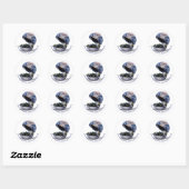 Dim de lichten Earth Hour Ronde Sticker (Vel)