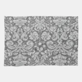 Dim Gray Damask Theedoek (Horizontaal)