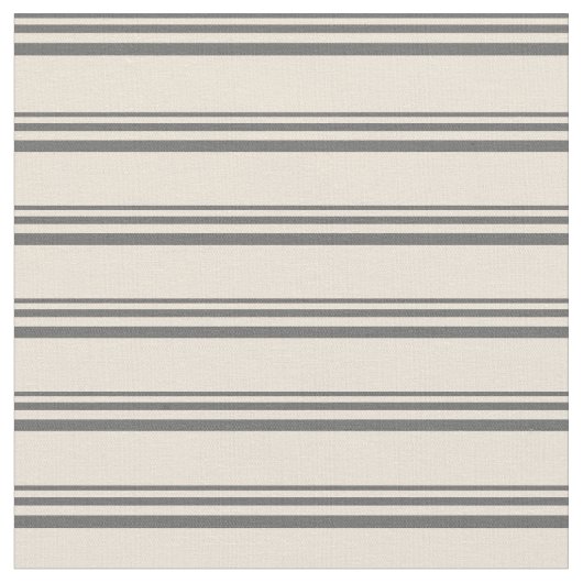 Dim Gray en Bisque Stripes Stof (Close Up)