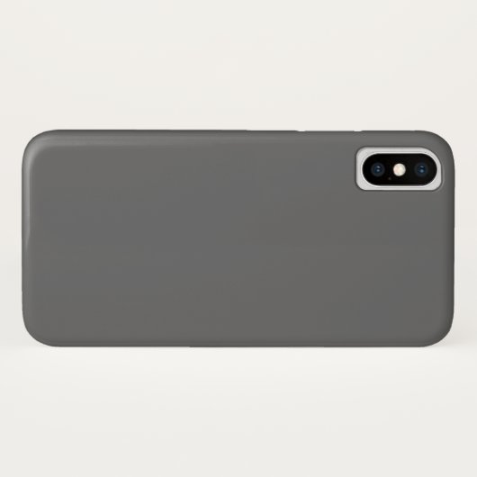 Dim Gray iPhone X Hoesje (Achterkant (horizontaal))
