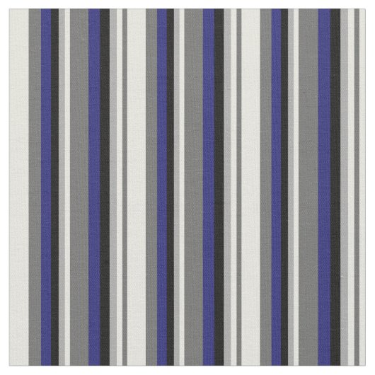 Dim Grey, Beige, Dark Grey, Black & Midnight Blue Stof (Close Up)
