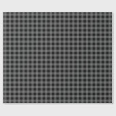 Dim Grey Black Buffalo Pset Tartan Cadeaupapier (Vlak)