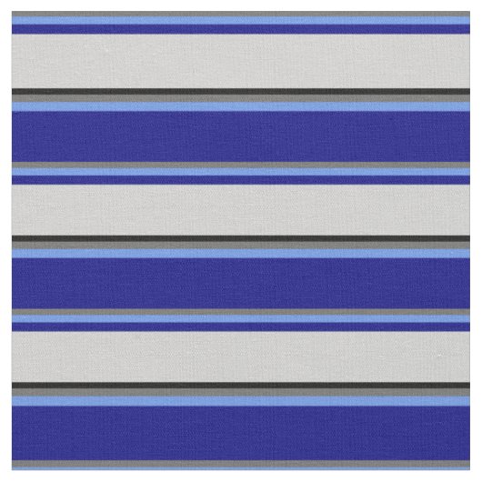 Dim Grey, Cornflower Blue, Blue, Light Grey, Black Stof (Close Up)