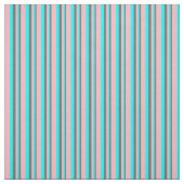 Dim Grey, Cyaan en Light Pink Stripes Pattern Stof (Swatch)