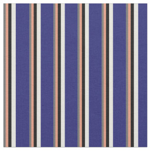 Dim Grey, Dark Salmon, Black, Beige, Midnight Blue Stof