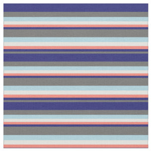 Dim Grey, Midnight Blue, Salmon, Light Cyan & Blue Stof