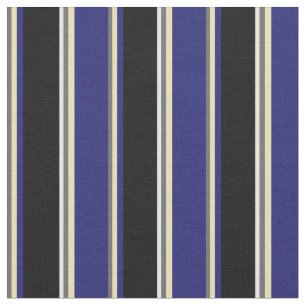 Dim Grey, Tan, Midnight Blue, Black en White Stof