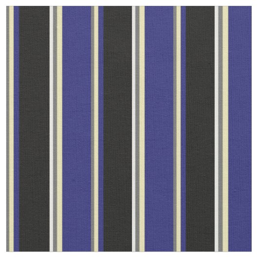 Dim Grey, Tan, Midnight Blue, Black en White Stof (Close Up)