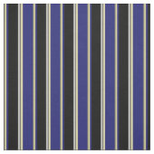 Dim Grey, Tan, Midnight Blue, Black en White Stof (Swatch)