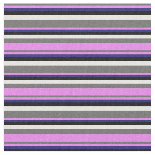Dim Grey, Violet, Midnight Blue, Black en White Stof (Close Up)