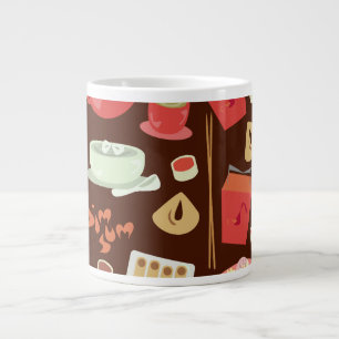 Dim Sum Deluxe Fun Food Pattern Time Grote Koffiekop